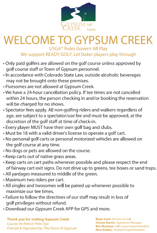 welcome to gypsum creek